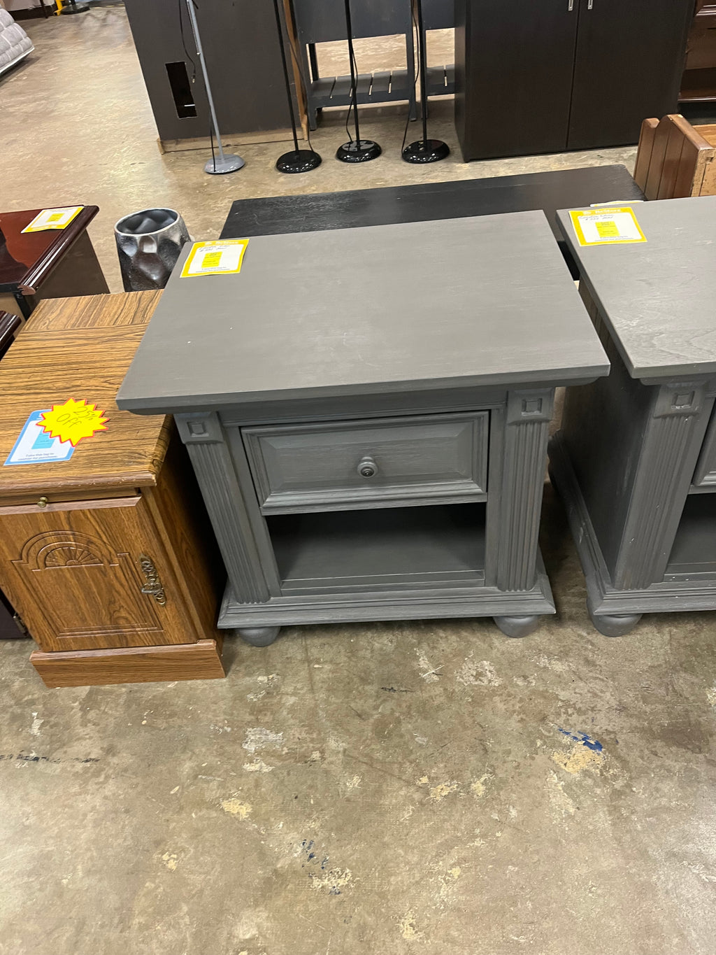 London Lane gray night stand
