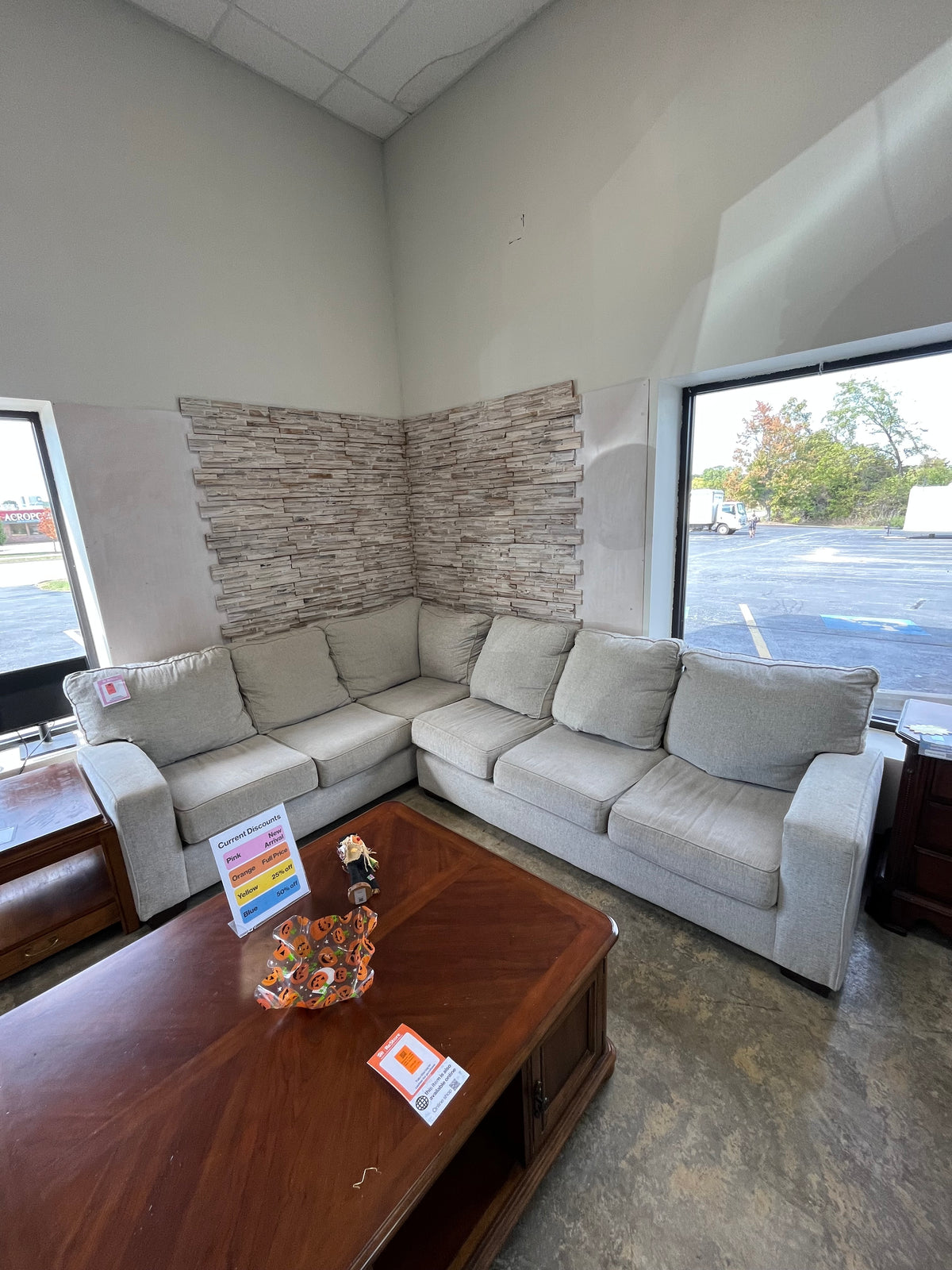 Beige sectional