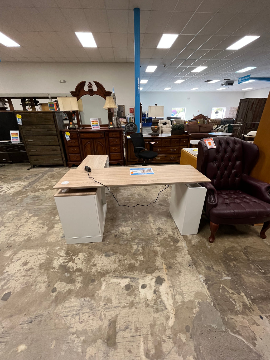 contemporary L-shaped desk