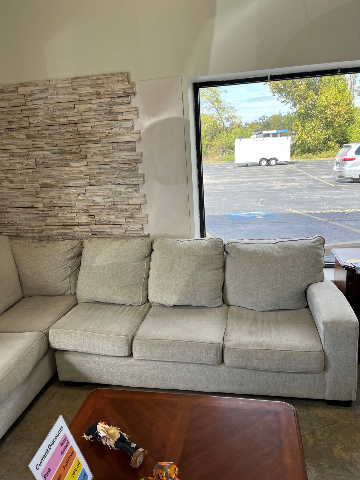 Beige sectional