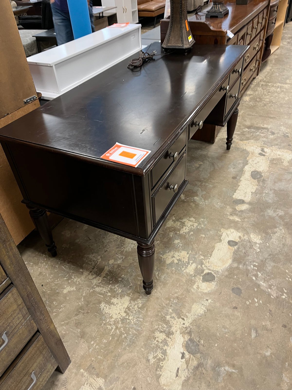 Dark cherry desk