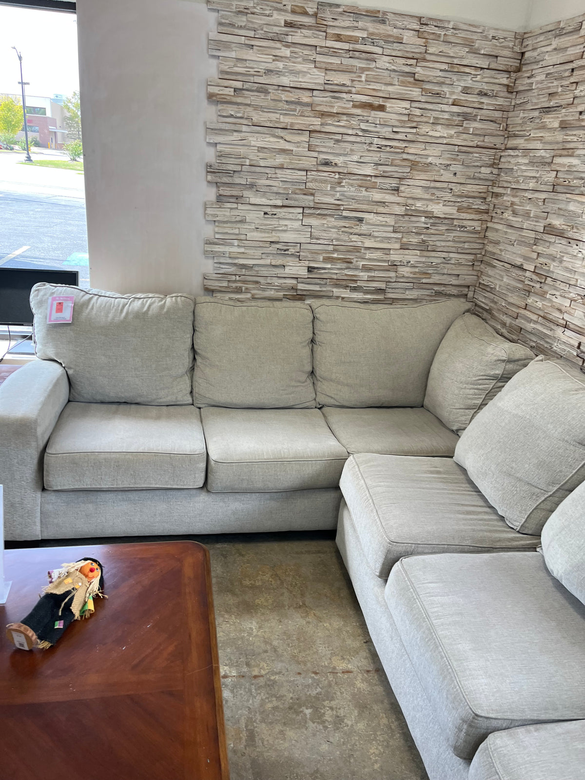 Beige sectional